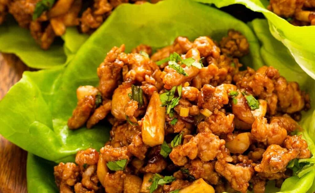 Fresh and Flavorful Lemongrass Chicken Lettuce Wraps Recipe