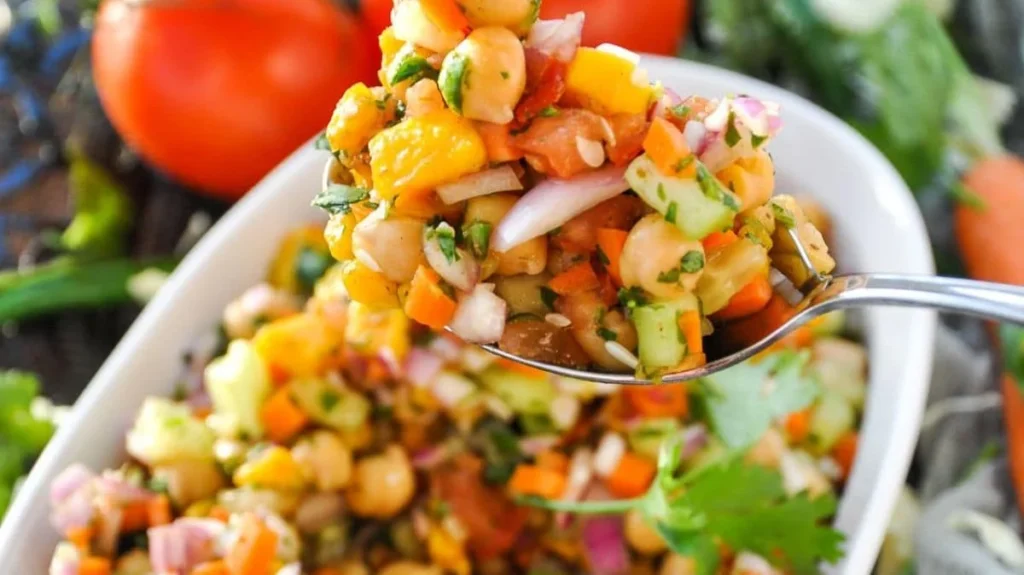 Fresh Mango Chickpea Salad with a Crunchy Twist