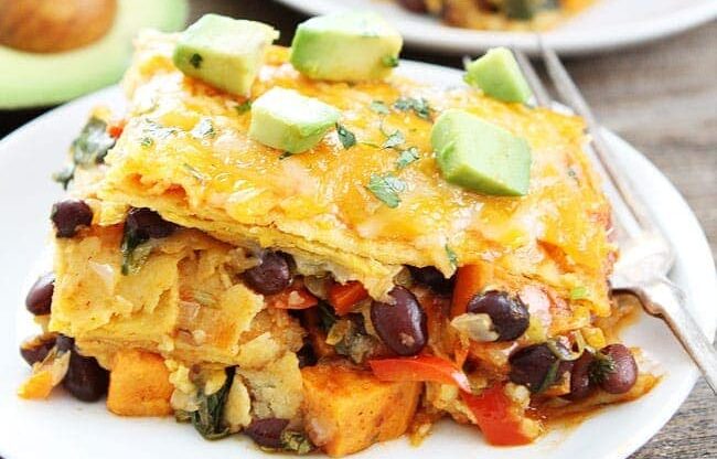 Black Bean Bake with Corn and Spinach Layers