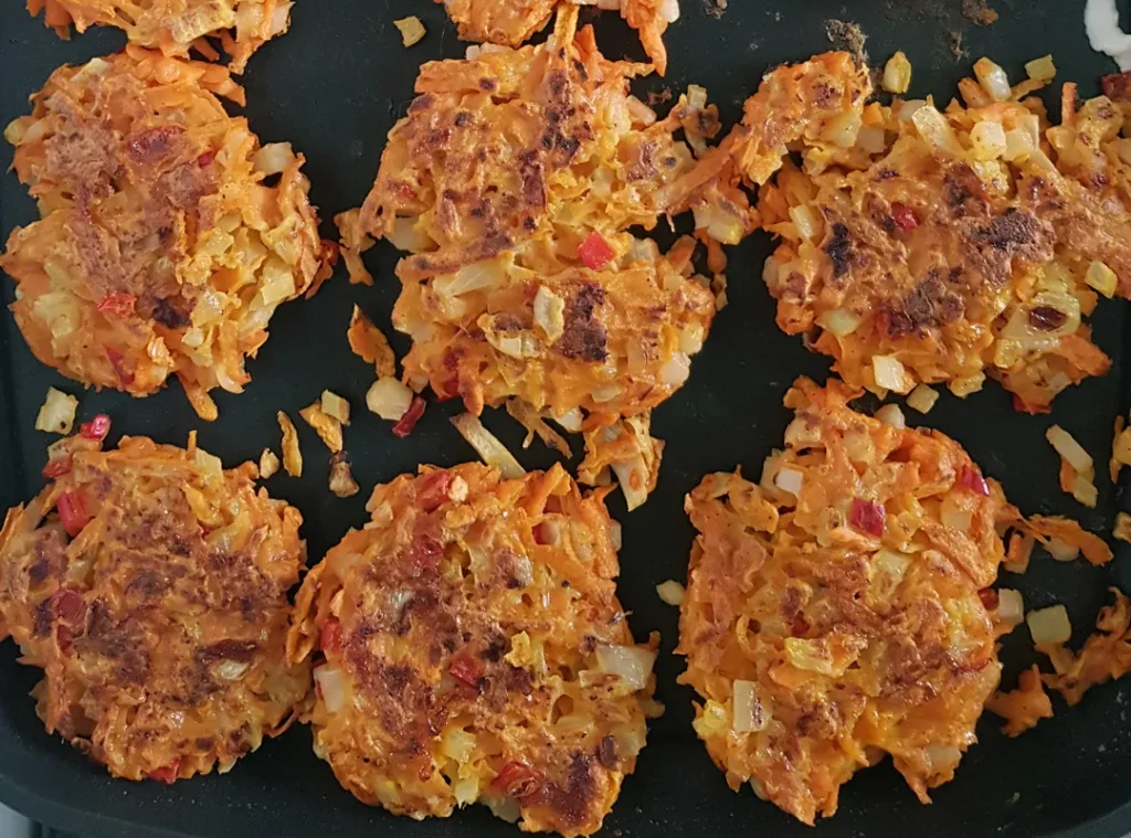 Sweet Potato Fritters Served with Chilli Dipping Vinegar