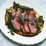 West African Spice-Crusted Lamb with Tomato Salad