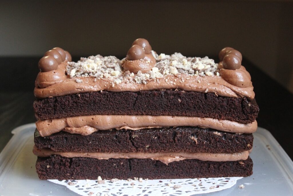 Chocolate Cake Gets Upgrade with Malted Buttercream