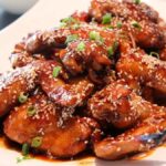 Sticky Chicken Wings Tossed in Sweet Plum Sauce