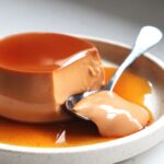 Creamy Chai Milk Caramel Dessert with Poached Plums