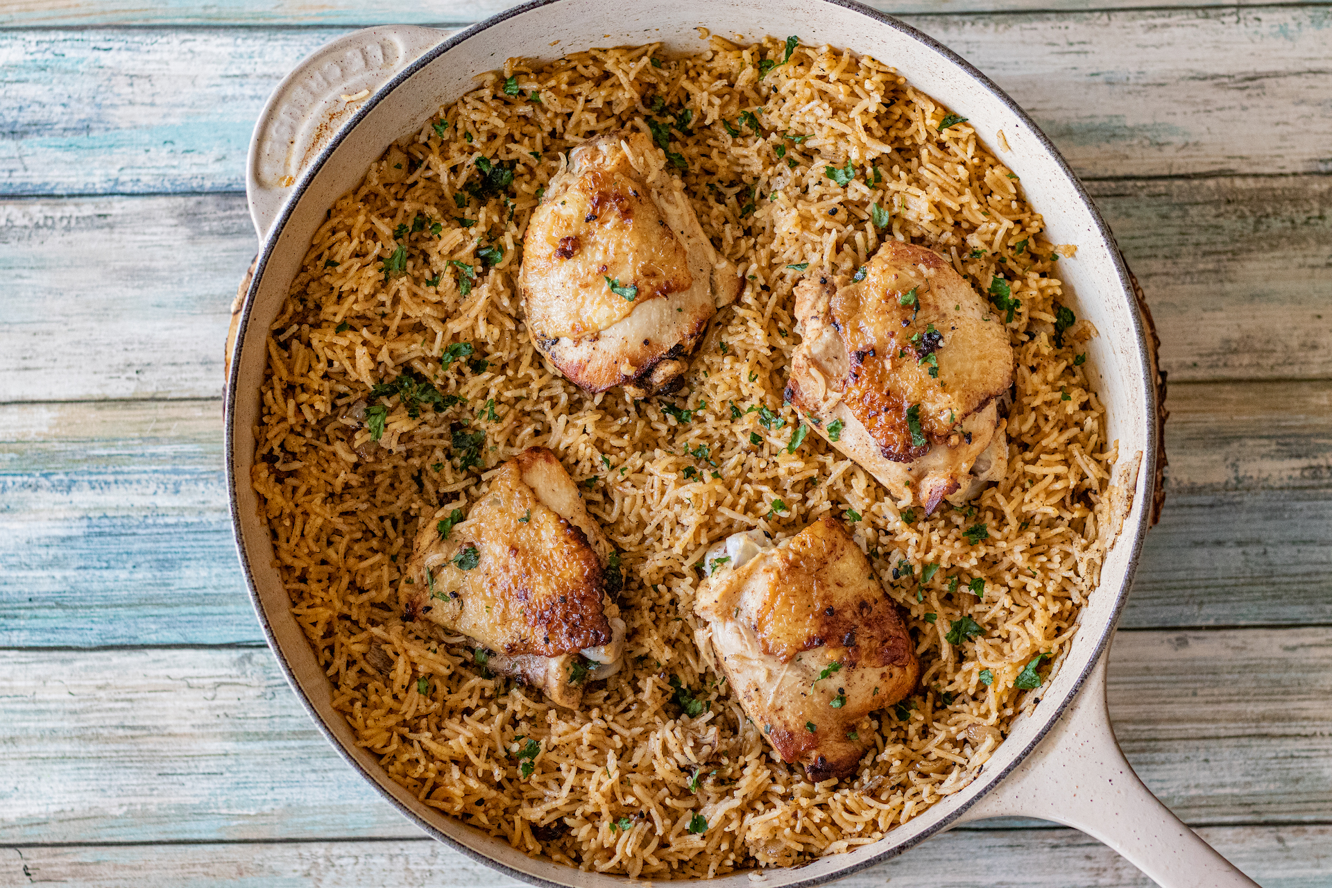 Flavorful Roast Chicken Stuffed with Tomato Rice and Herb Butter