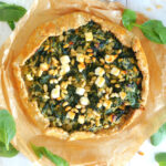 Spinach Galette with Feta and Lemon Pine Nut Salsa