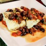 Savory Fish Baked with Tomatoes, Olives, and Capers