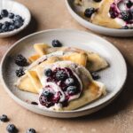 Delicious Napkin Cakes with Blackberry Cream Filling