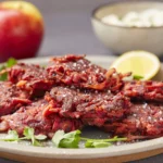 Vibrant Beetroot Fritters with Apple and Feta Twist