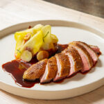 Honey-Roast Duck with Beetroot and Poached Pears Recipe