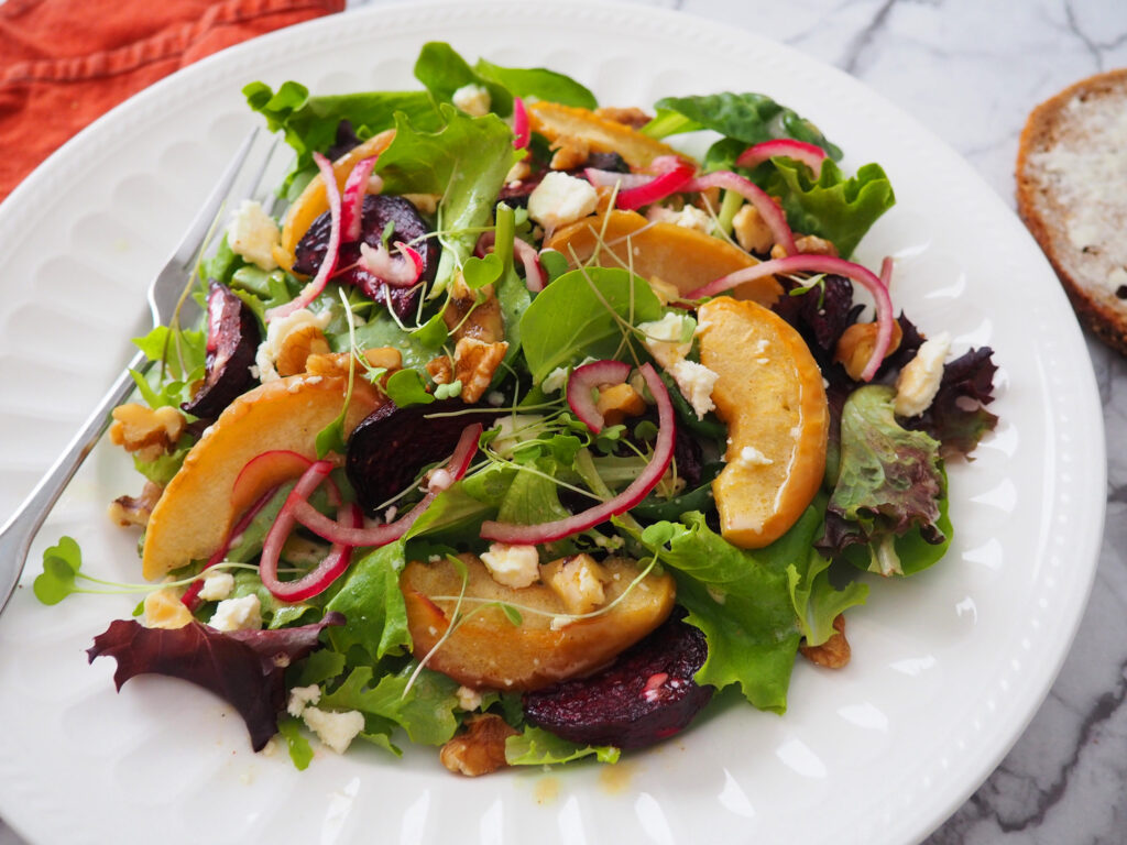 Apple, Parsley, and Hazelnut Salad with Pickled Onion