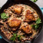 Crispy Chicken and Pancetta with Roasted Jerusalem Artichokes