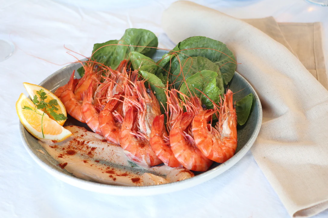Chilled Prawns Served with Classic Brandy Mayonnaise