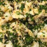 Fried monkfish in herby champagne butter recipe