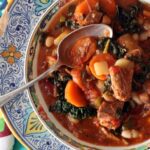 Braised Lamb Cazuela with Kale and White Beans Recipe