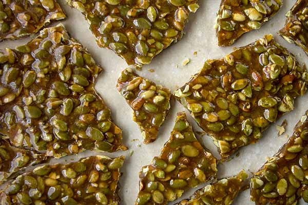 Crunchy Mexican Pumpkin Seed Brittle with Spices