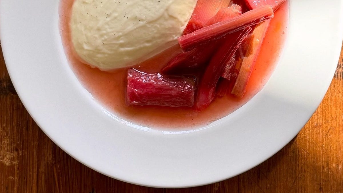 New Cardamom Panna Cotta Highlights Rhubarb