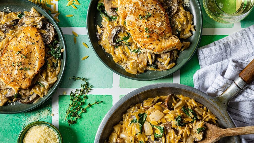 One-Pot Chicken and Orzo Recipe Adds Porcini Flavor