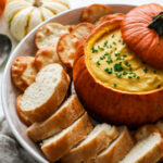 Creamy Pumpkin Fondue With Cheese and Spices
