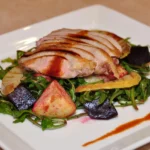 Honey Duck With Beetroot and Poached Pears