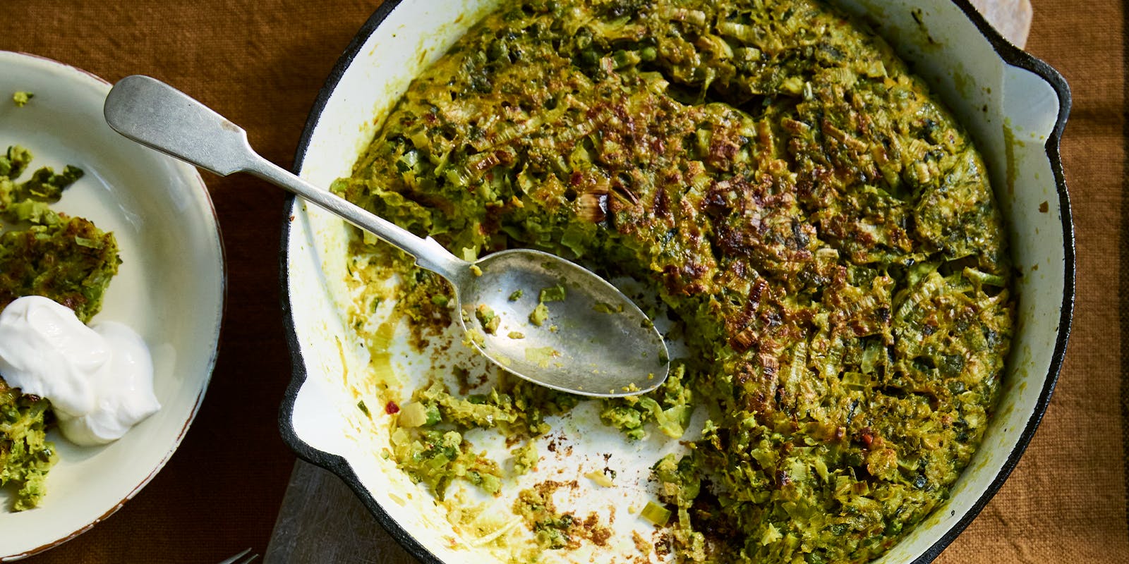 Courgette and Leek Ijeh Trends as Easy Home Dish