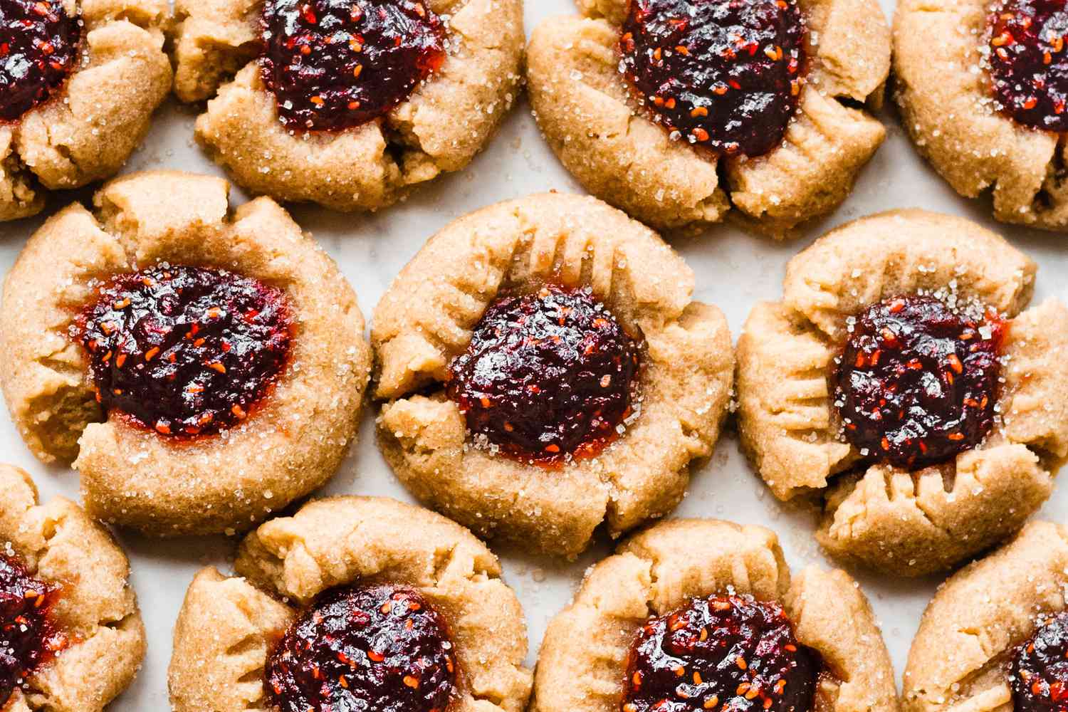 Peanut Blackcurrant Thumbprint Cookies Gain Buzz