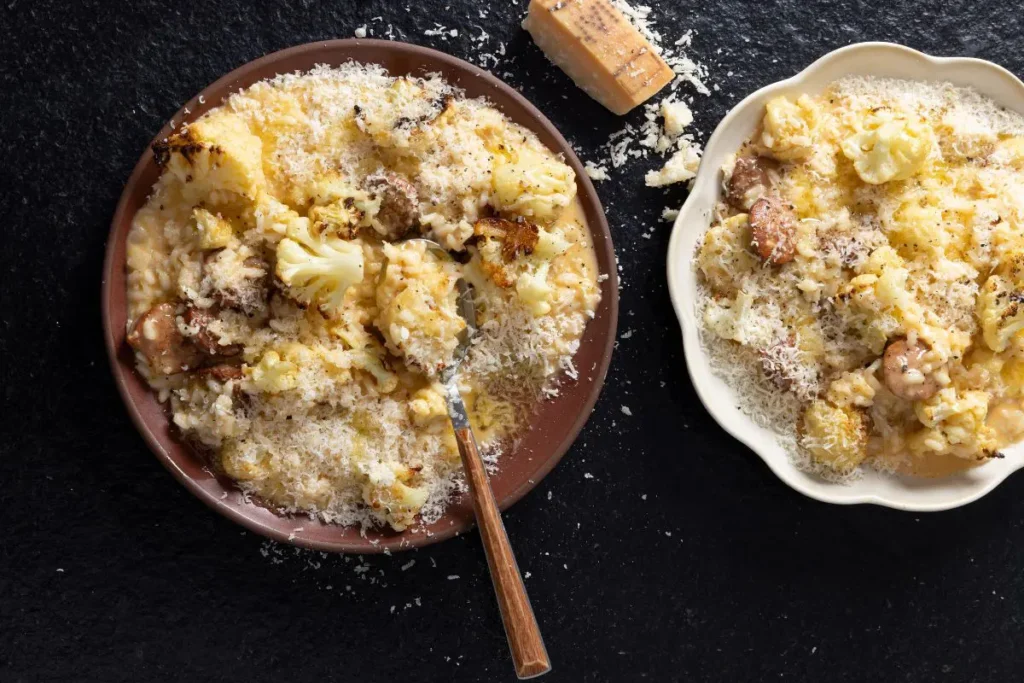 Cauliflower and Parmesan Risotto With Lemon Breadcrumbs