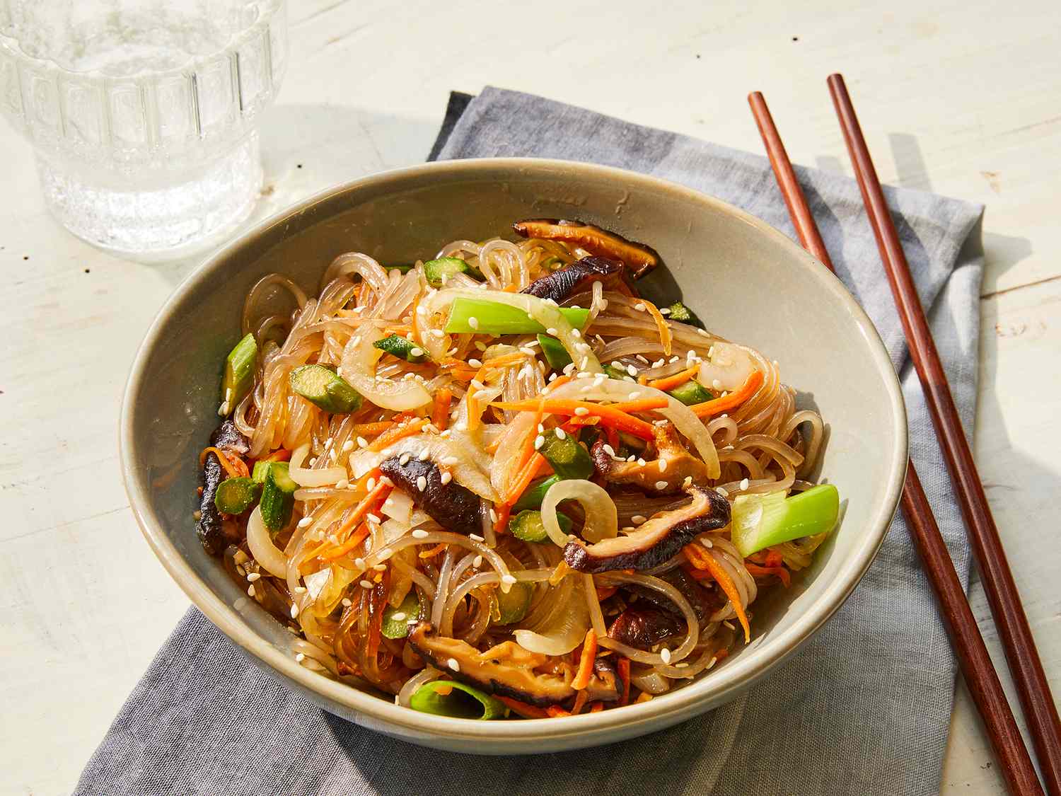 Cook Green Vegetable Vermicelli Japchae