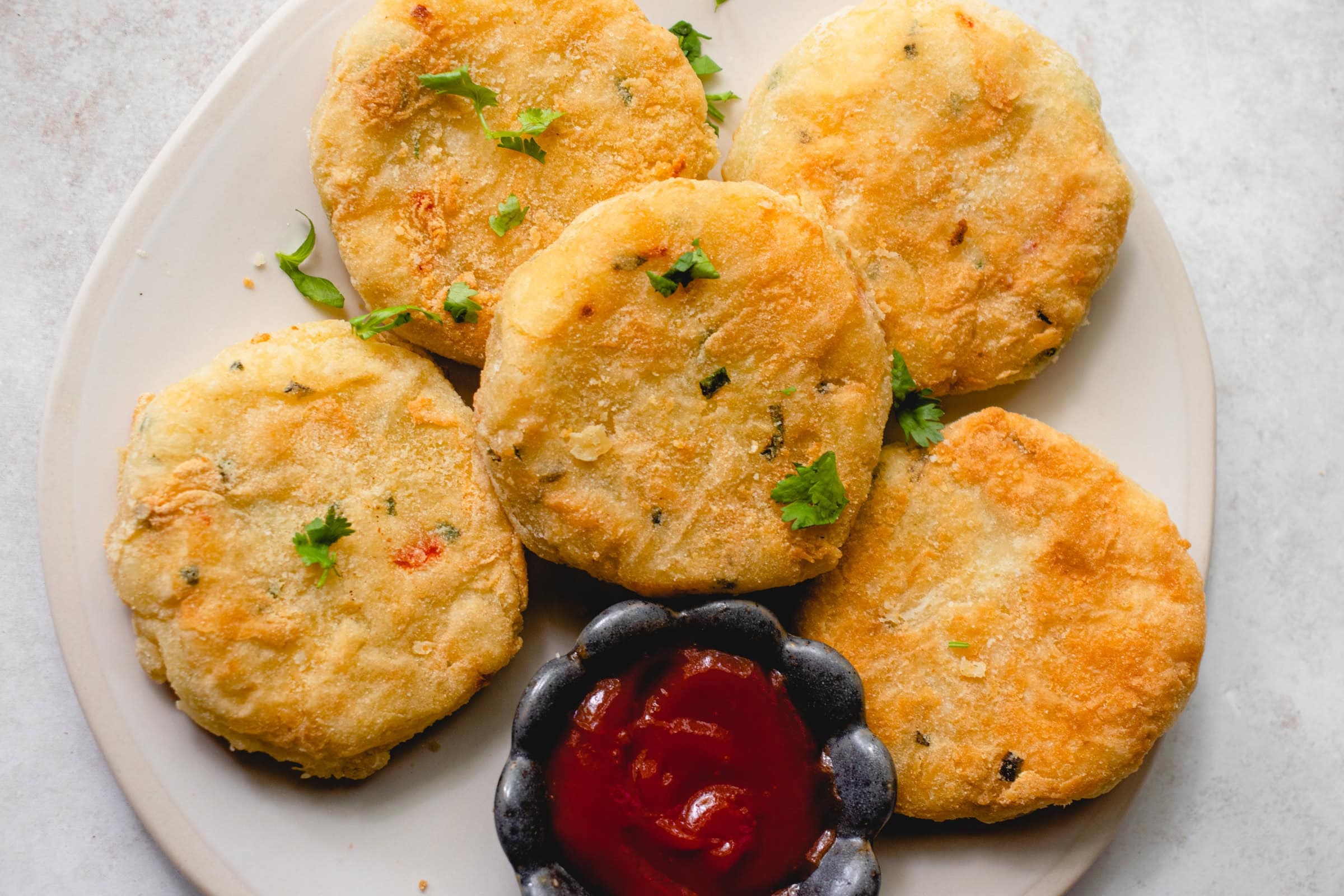 Cassava Hash Gets Creamy Pea Yoghurt Twist