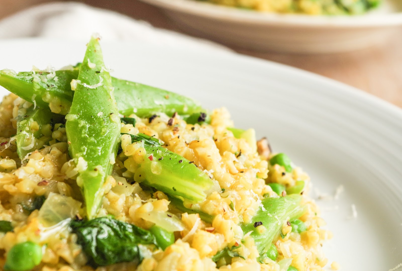 Cook Green Bulgur Wheat ‘Risotto’