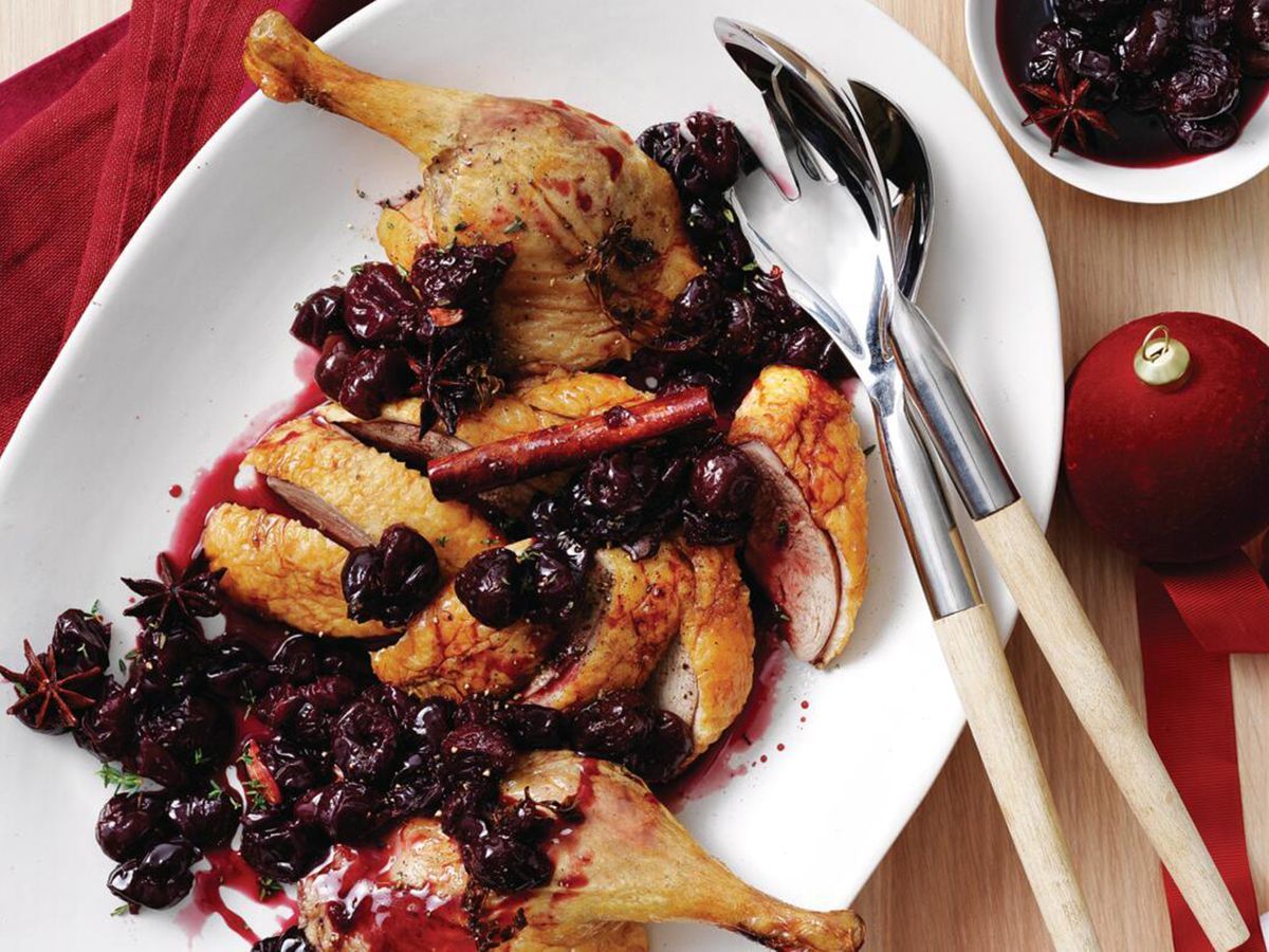 Duck Legs Gain Rich Flavor From Cherries