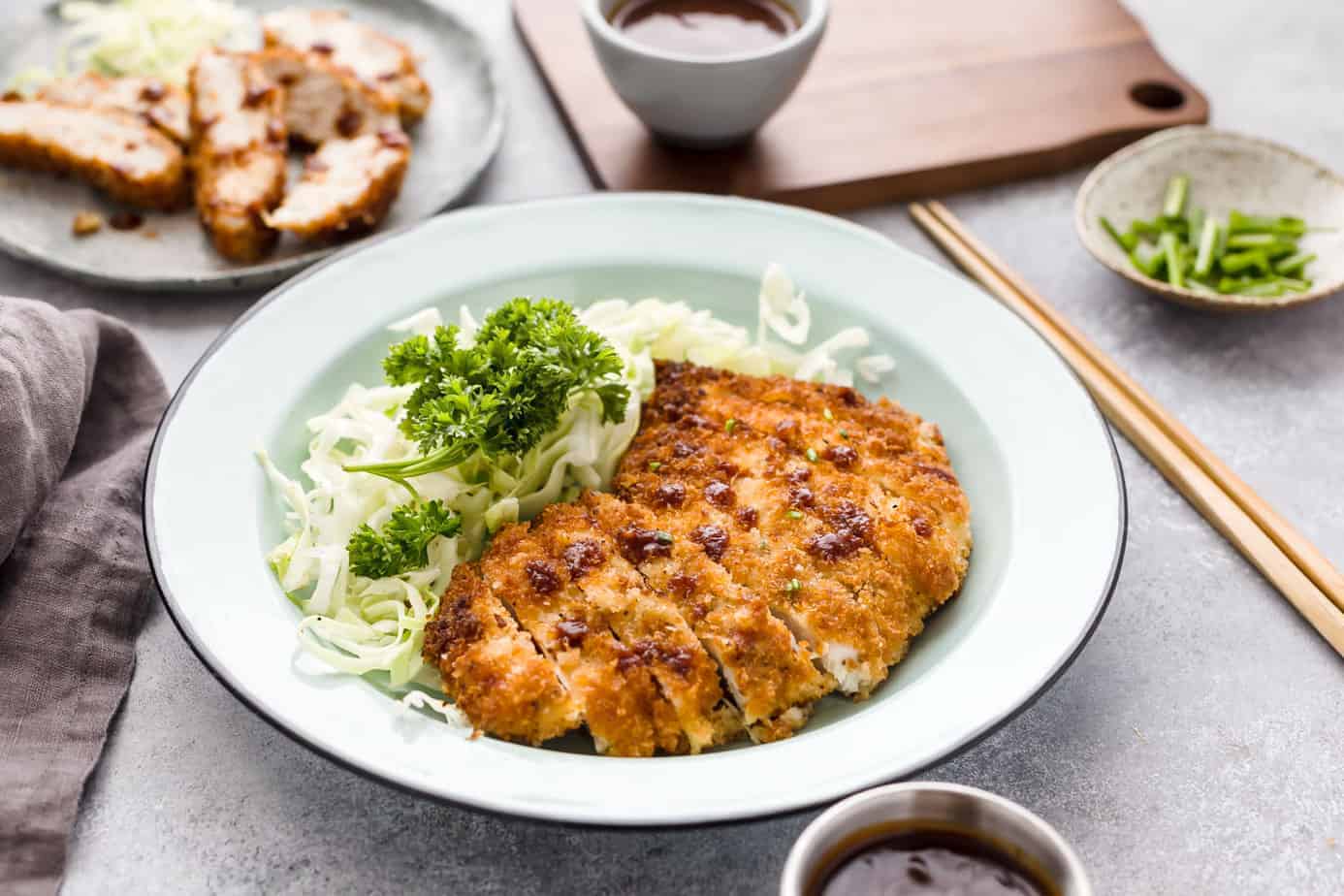 Crispy Panko Chicken Meets Miso Salad