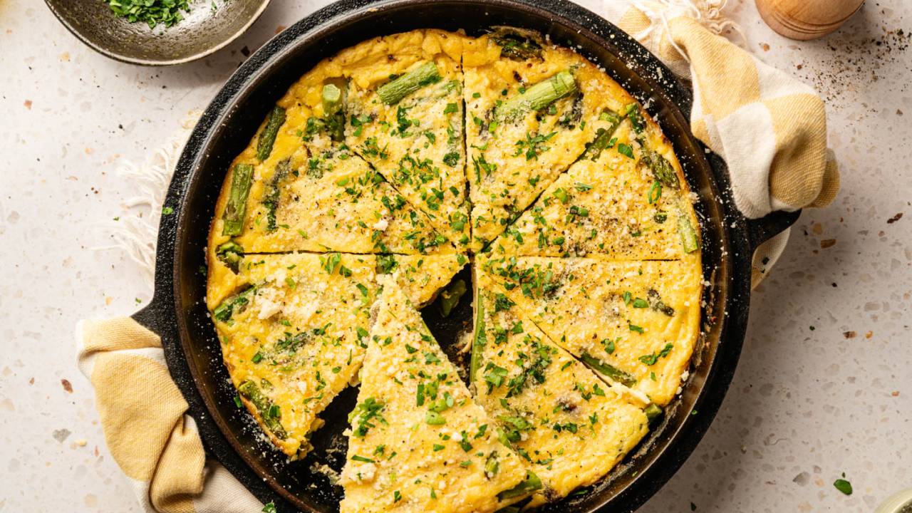 Asparagus and Rice Frittata Packs Fresh Flavor