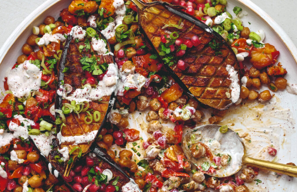 Aubergine Dolma Bake With Rice and Herbs