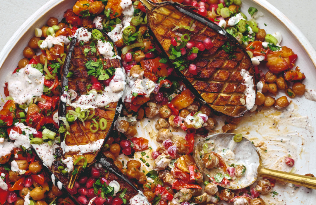 Aubergine Dolma Bake With Rice and Herbs
