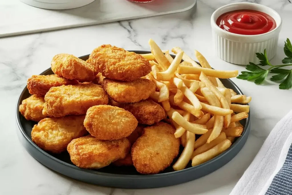 Chicken Nuggets and Celeriac Fries for Dinner
