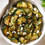 Grilled Courgette Salad With Green Lentils and Pistachios