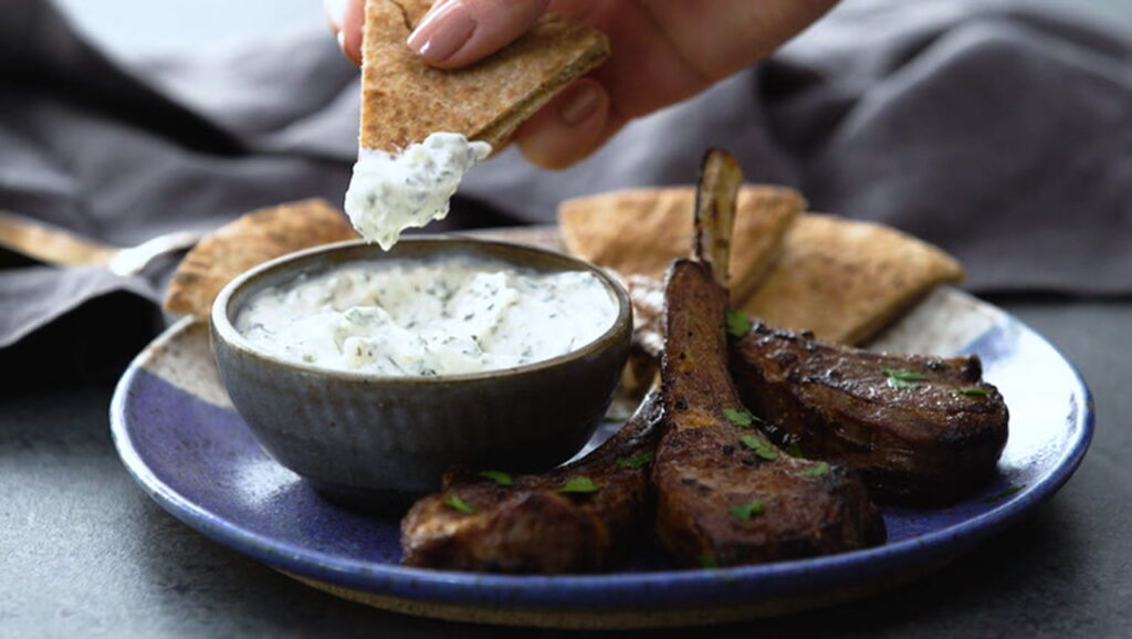 Lamb Lollipops Pair With Mint Yoghurt and Cucumber