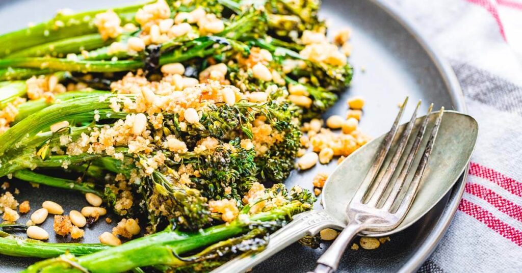 Roasted Broccoli Salad With Crusted Feta
