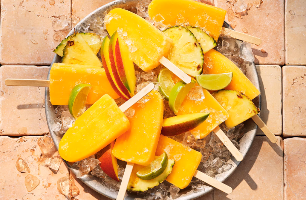 Homemade Pineapple and Mango Paletas