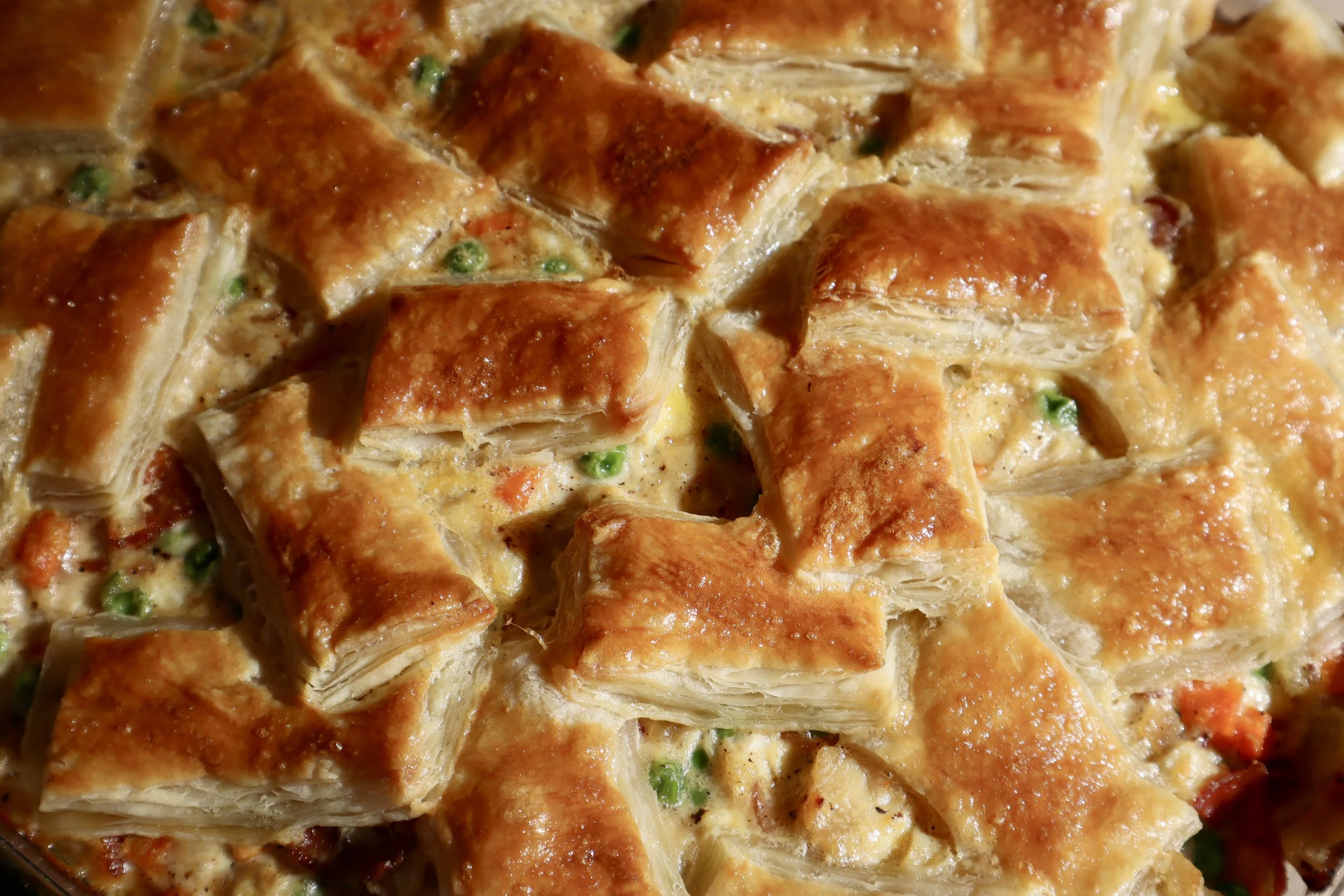 Golden Chicken and Bacon Pie