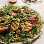 Grilled Peach and Halloumi Salad With Dukkah