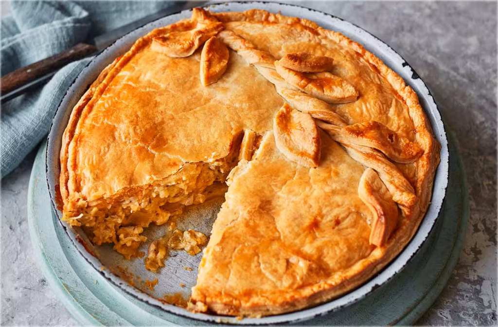 Golden Cheese and Spring Onion Pie