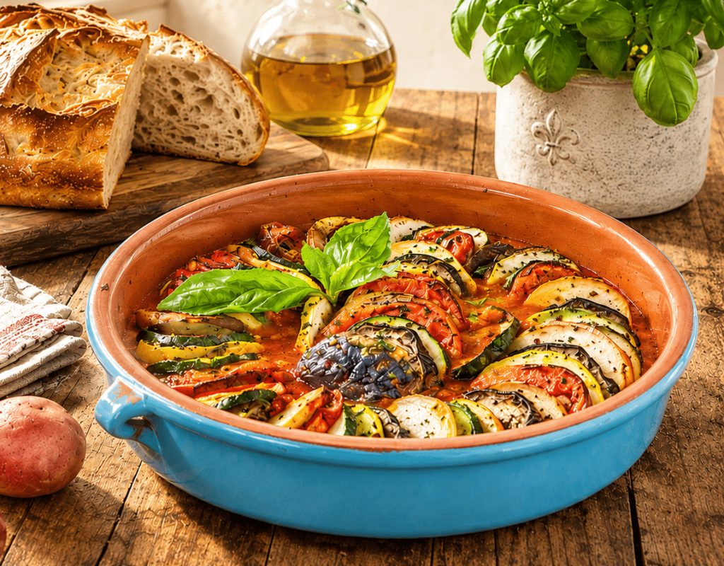 Baked Ratatouille and Potato Gratin Recipe
