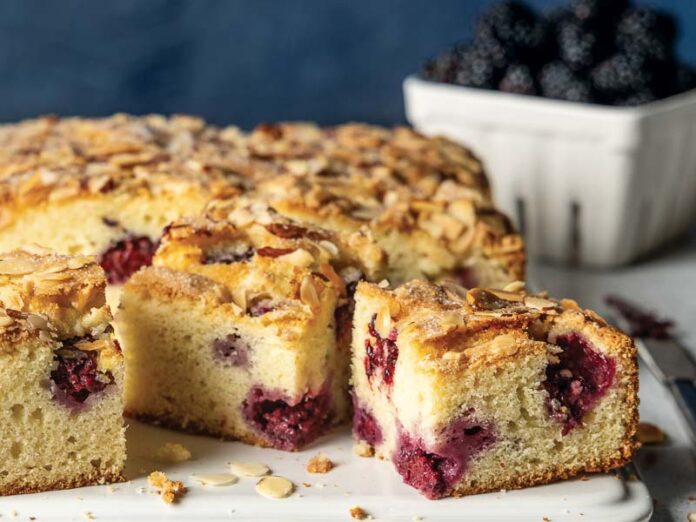 Fresh Blackberry Almond Cake