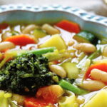 Summer Vegetable Soup With Fresh Pesto