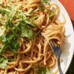 Chilled Tomato Tahini Noodles With Peanut and Lime